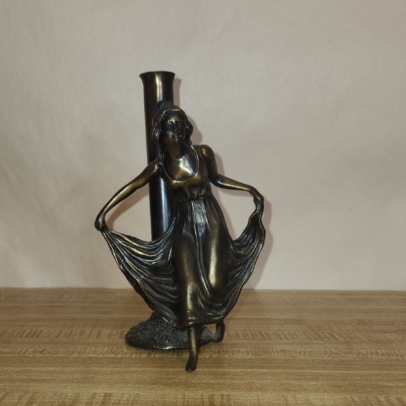 Other - Bronze Art Deco-style dancing lady candle holder or Figurine